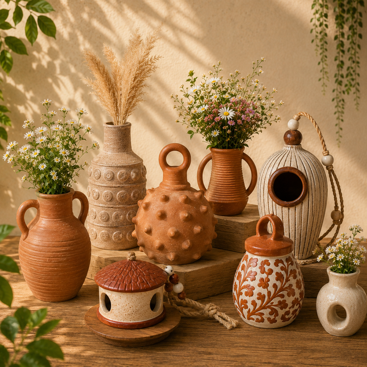 Terracotta and Paper Mache Detail