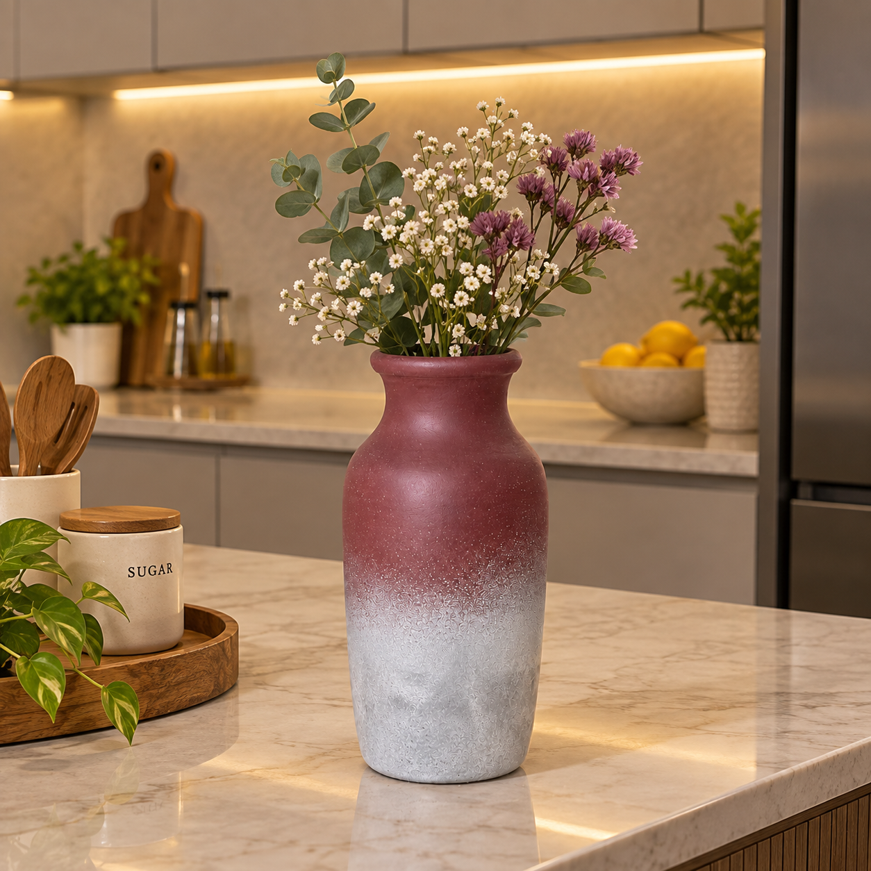 Elegant Ombre Ceramic Flower Vase