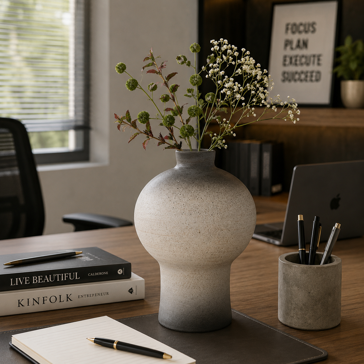 Antique Textured Ceramic Vase – Rustic Beige