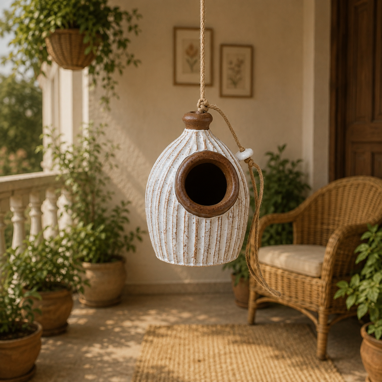 Handcrafted Ceramic Birdhouse